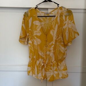 Floral Yellow Women's Top